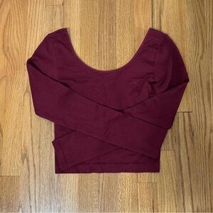 Wild Fable Deep Red Long Sleeve Top